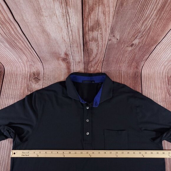 Greyson Mens XXL Black Pima Cotton Modal Short Sleeve Golf Polo Shirt Stretch - Picture 11 of 13